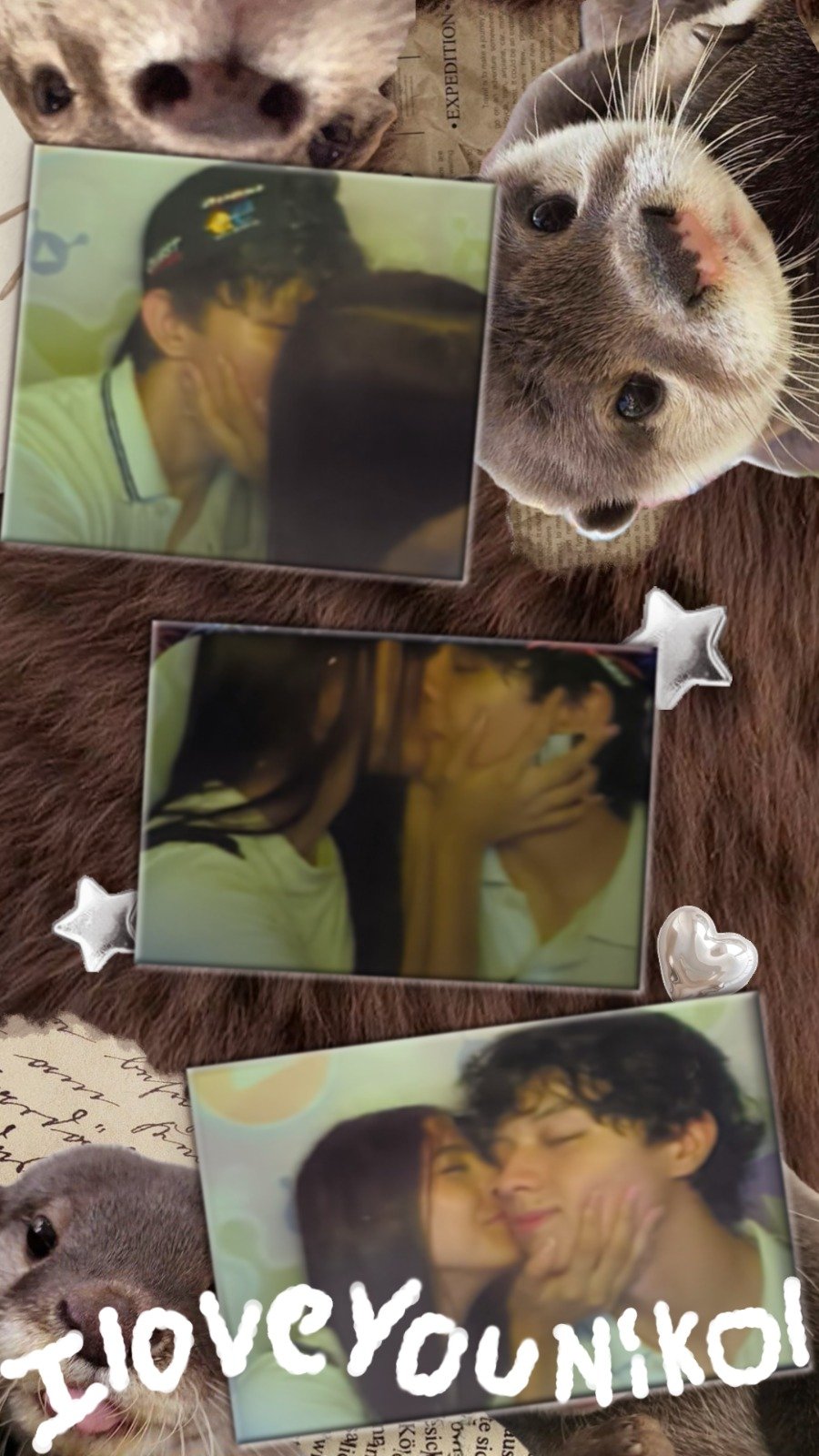 Collage con stickers de Cifuentes y Nikol